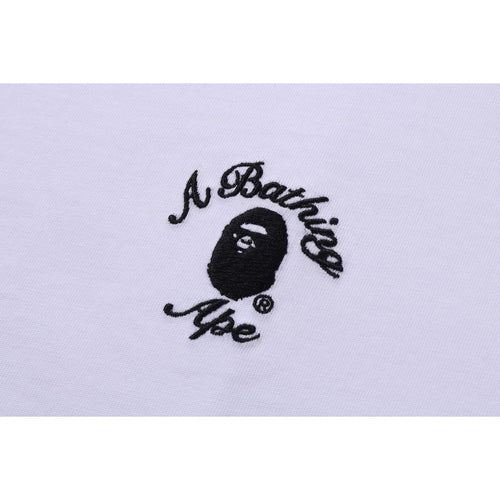 BAPE MENS ONE POINT APE HEAD COLLEGE RELAXED FIT T-SHIRT