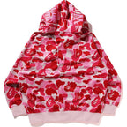 ABC CAMO POLYESTER RELAXED FIT SHARK FULL ZIP HOODIE MENS