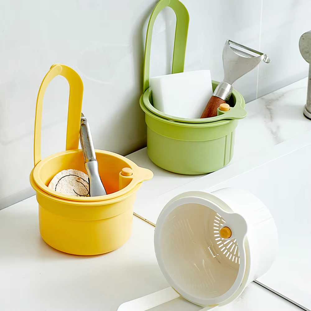 2 Pcs Creative Sink Hanging Strainer Basket