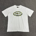 Neon Green Graphic Print White T-Shirt Unisex Streetwear Casual Short Sleeve Tee