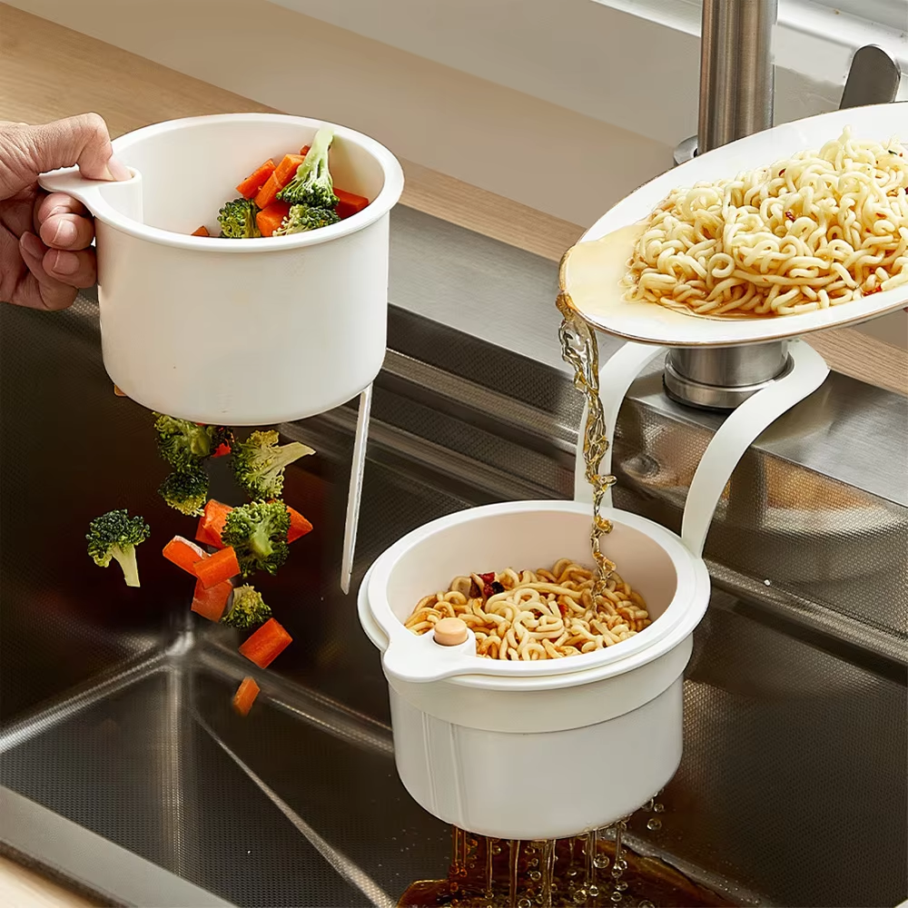 2 Pcs Creative Sink Hanging Strainer Basket