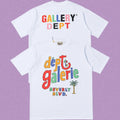 Gallery Dept. Beverly Blvd Multi-Color Hand-Lettered Short Sleeve T-Shirt - White