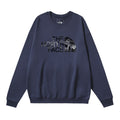 The North Face Mountain Texture Half Dome Logo Crewneck Sweatshirt – Navy