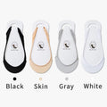 4 Pairs Invisible Summer Silicone Non-Slip Boat Socks for High Heels