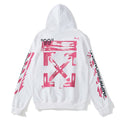 Off-White™ White Pink Arrow Graphic Pullover Hoodie